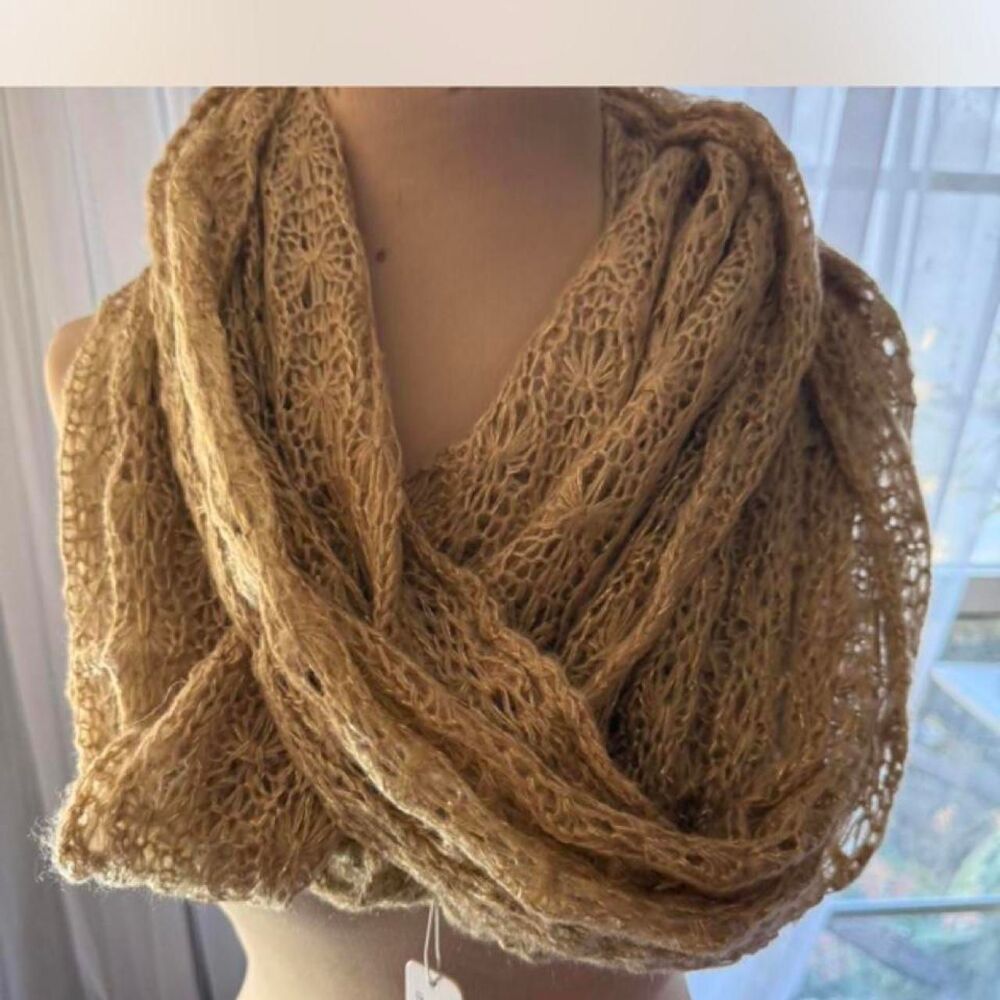 Unbranded Women's Tan and Brown Scarf-wraps